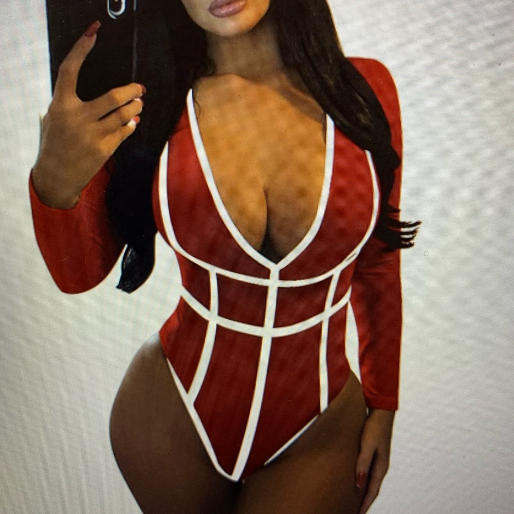 Brand new, never worn red bodysuit size small still with tags